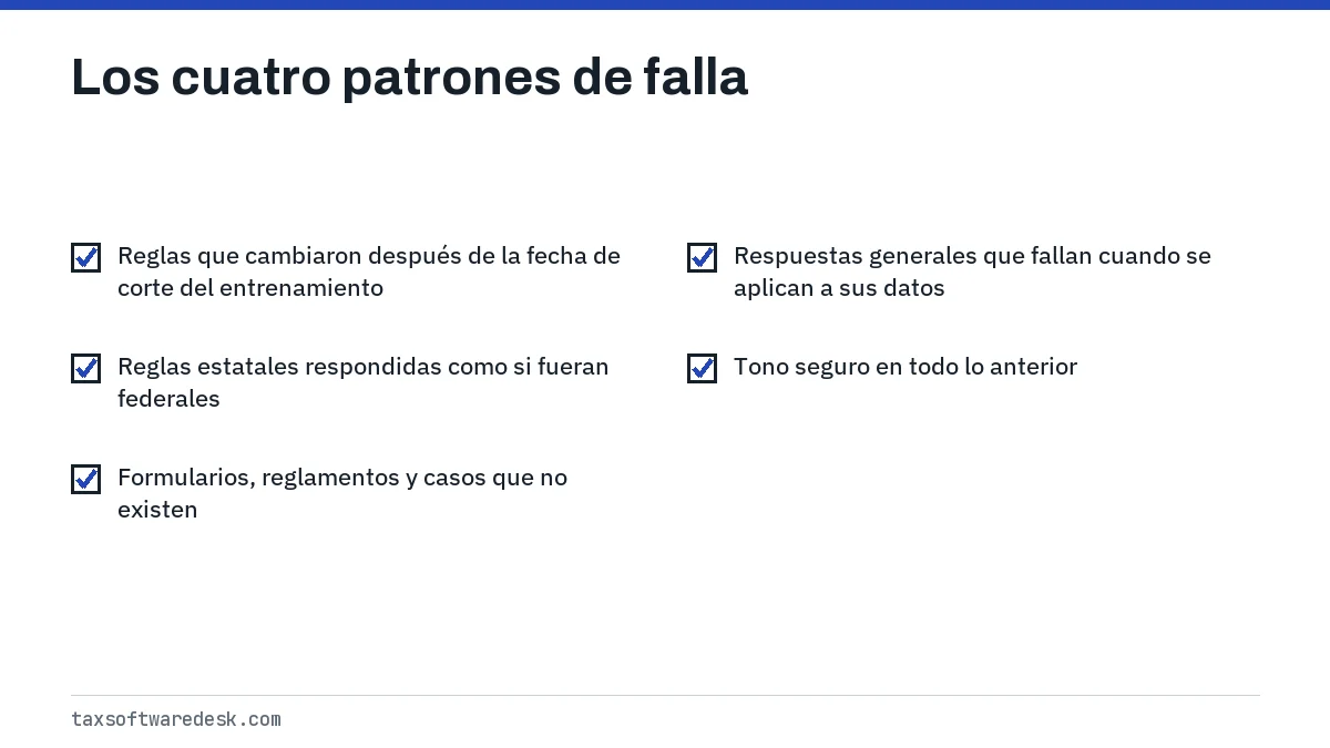 Los cuatro patrones de falla