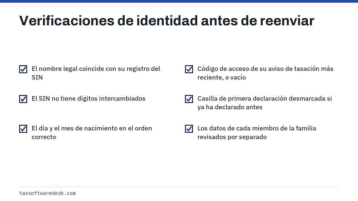 Verificaciones de identidad antes de reenviar