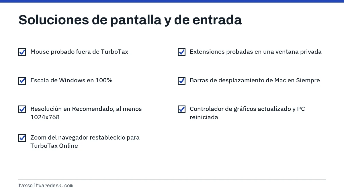 Soluciones de pantalla y de entrada