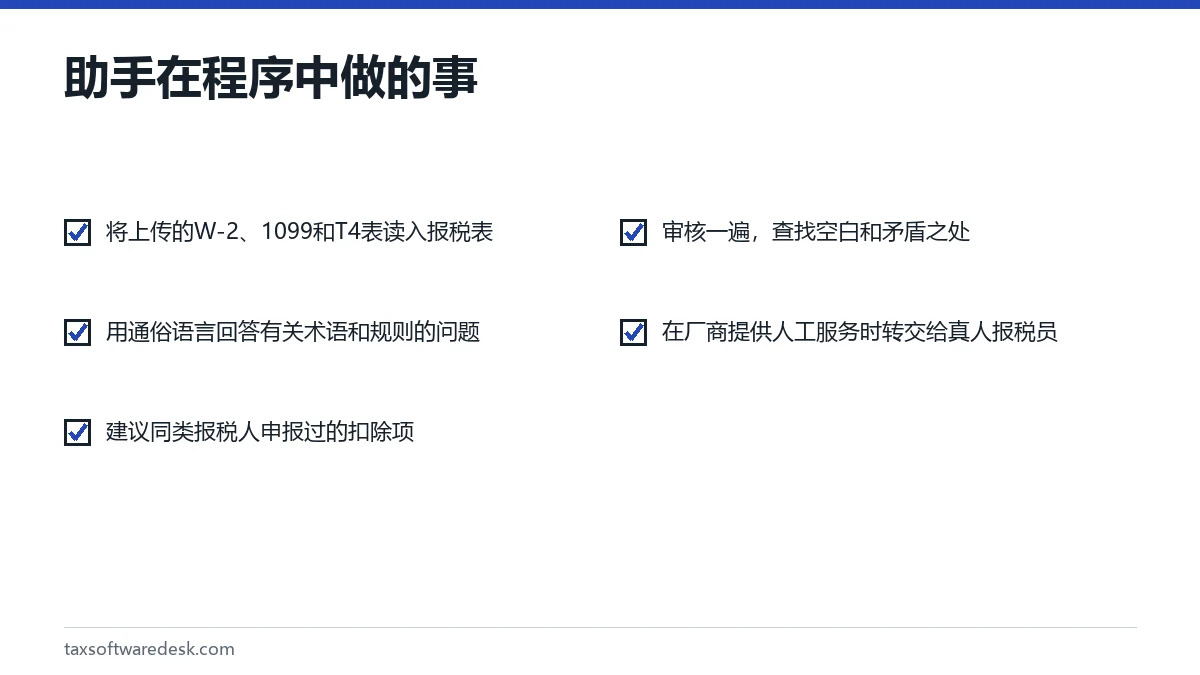 助手在程序中做的事