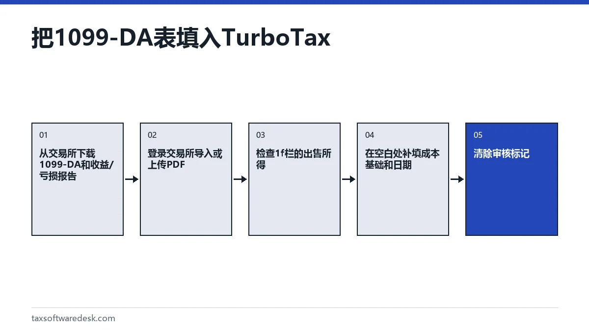 把1099-DA表填入 TurboTax