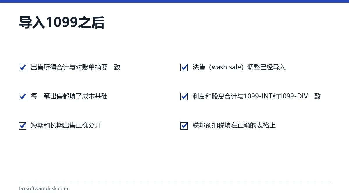 导入1099之后