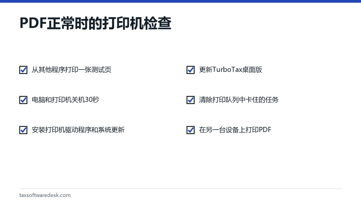 PDF正常时的打印机检查
